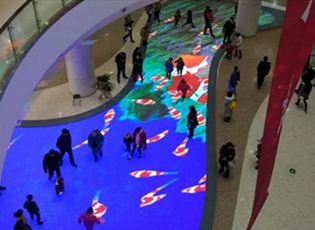 LED互動地磚屏案例，LED地磚屏前景怎么樣？